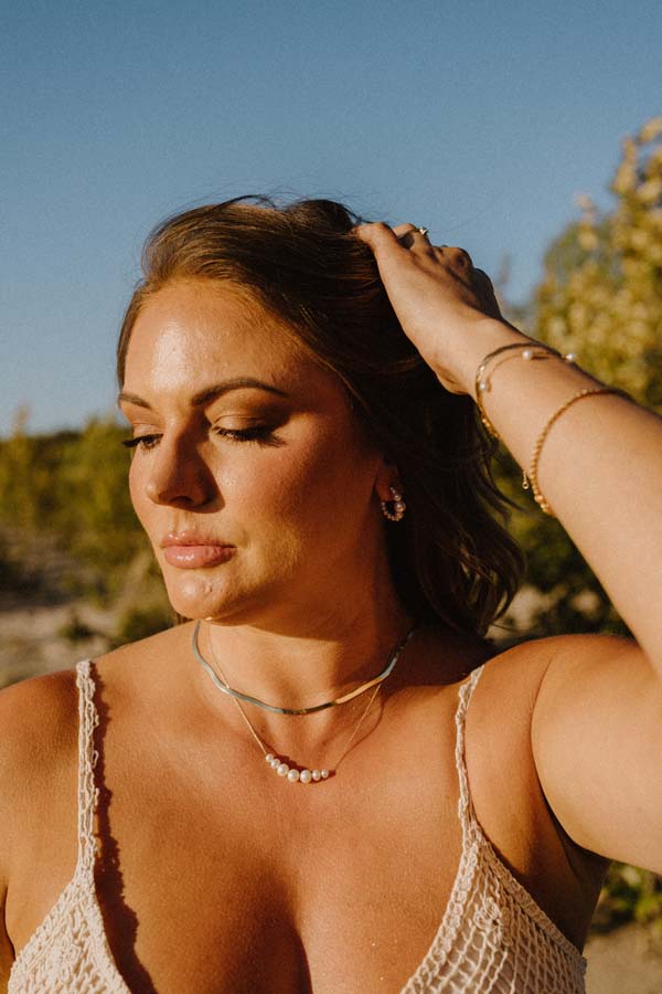 Necklace with Pearls in 10kt Yellow Gold
