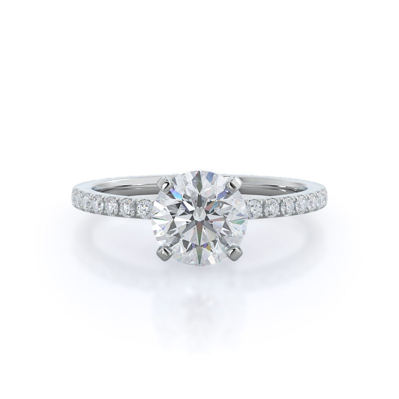 Classic Pave Lab Created Diamond Engagement Ring