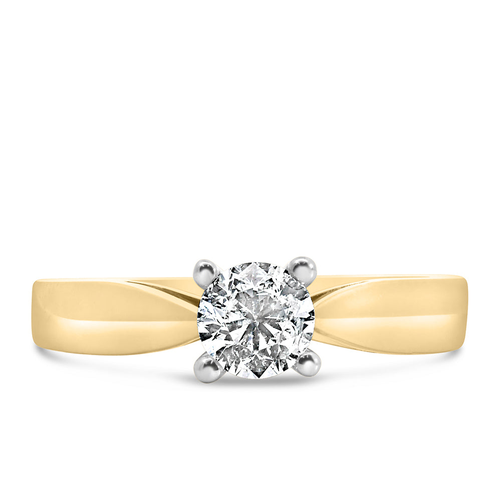 Ring with .50 Carat Diamond in 14kt Yellow Gold