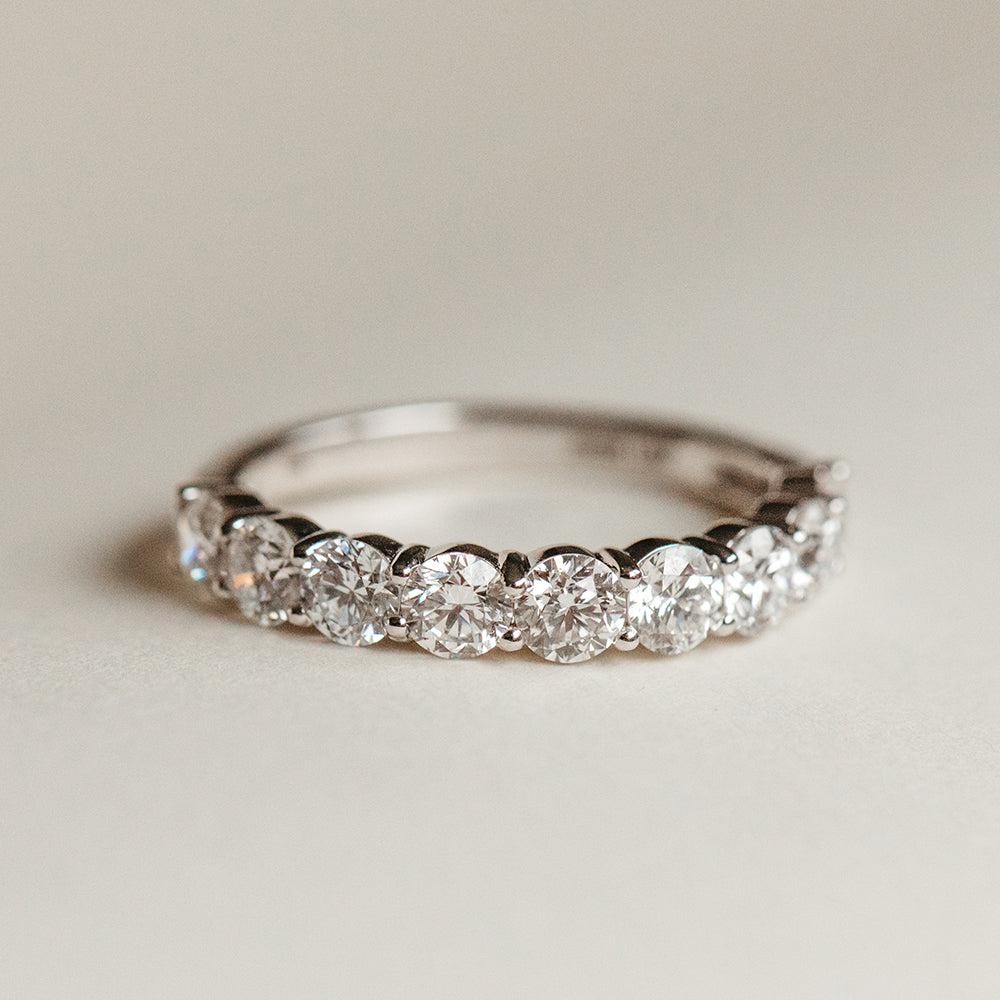 Wedding Band with 1.50 Carat TW of Lab Created Diamonds in 14kt White Gold