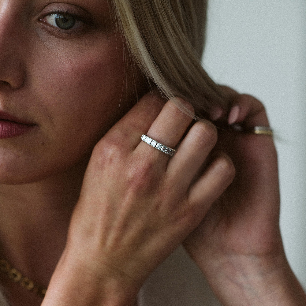 Ring with 1.00 Carat TW of Lab Created Diamonds in 14kt White Gold