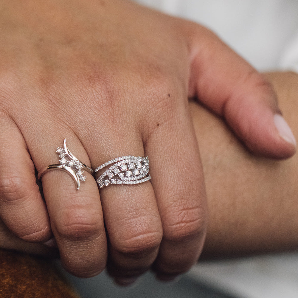 Ring with .75 Carat TW of Diamonds in 10kt White Gold