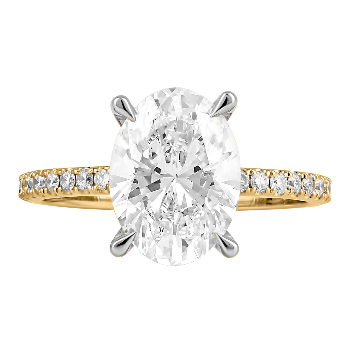 Reverie Engagement Ring with 3.40 Carat TW of Lab Created Diamonds in 14kt Yellow Gold