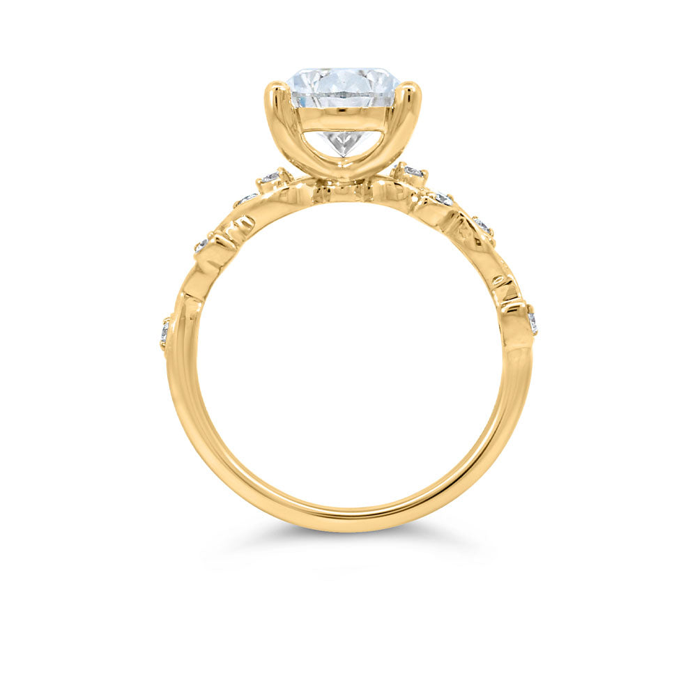 Pear-shaped Engagement Ring with 2.50 Carat TW of Lab Created Diamonds in 14kt Yellow Gold