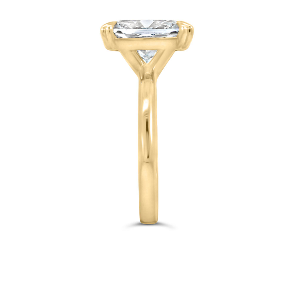 Cushion Cut Engagement Ring with 4.00 Carat TW Lab-grown Diamond in 14kt Yellow Gold