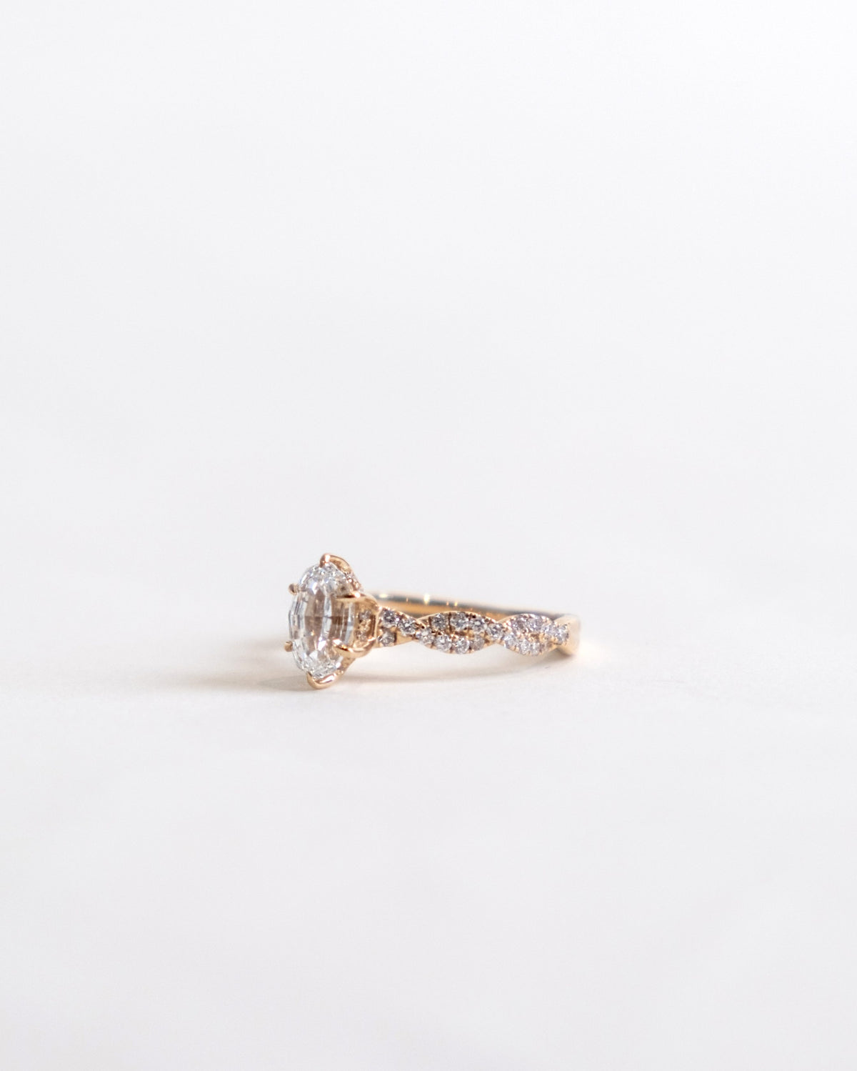 Oval Engagement Ring with 1.97 Carat TW of Lab Created Diamonds in 14kt Yellow Gold