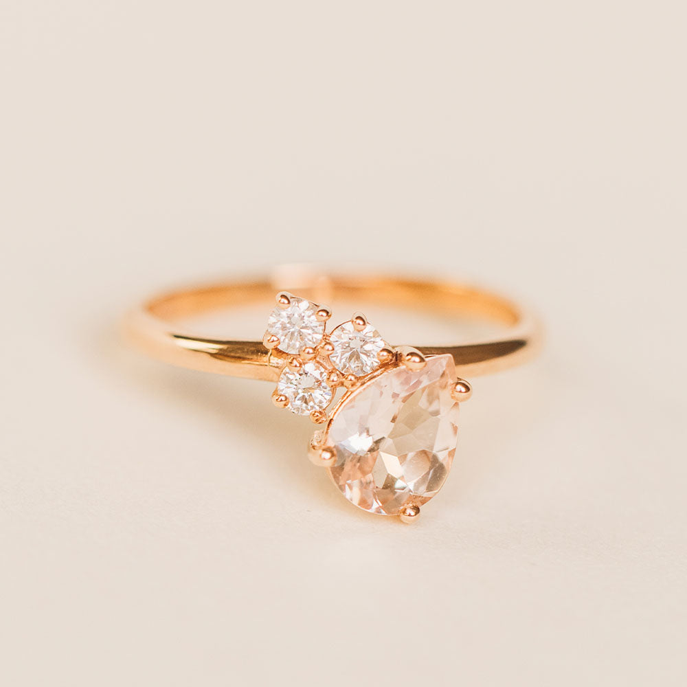 Pear Shape Morganite Ring