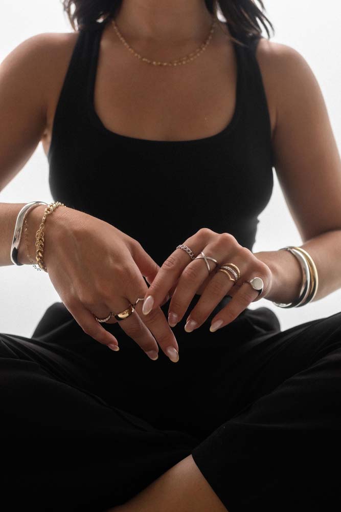 Oval Signet Ring In 10kt White Gold