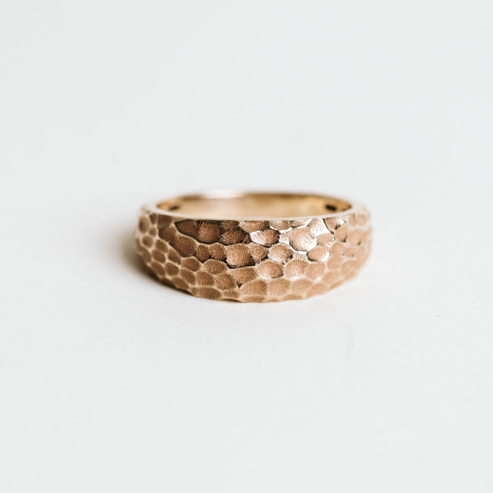Pebbled Matte Finish Ring in 10KT Yellow Gold