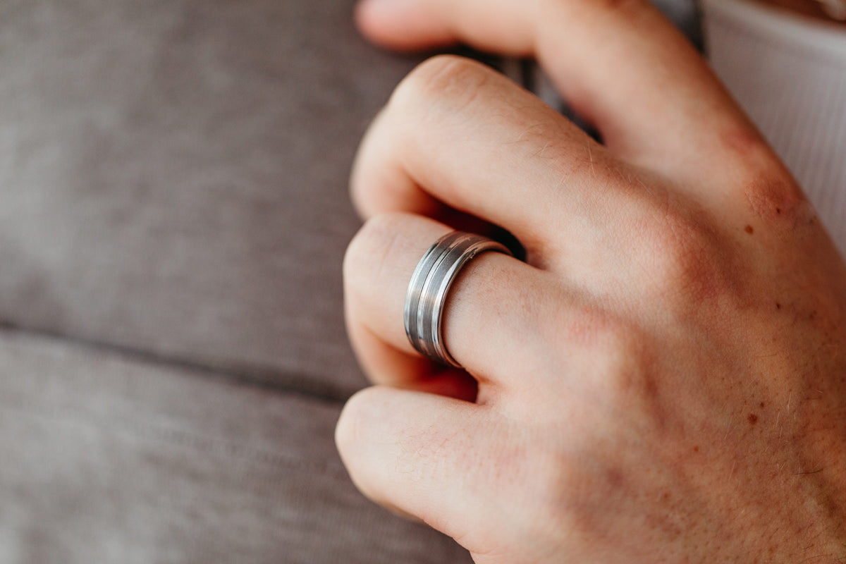 8MM Comfort Fit Wedding Band in Tungsten