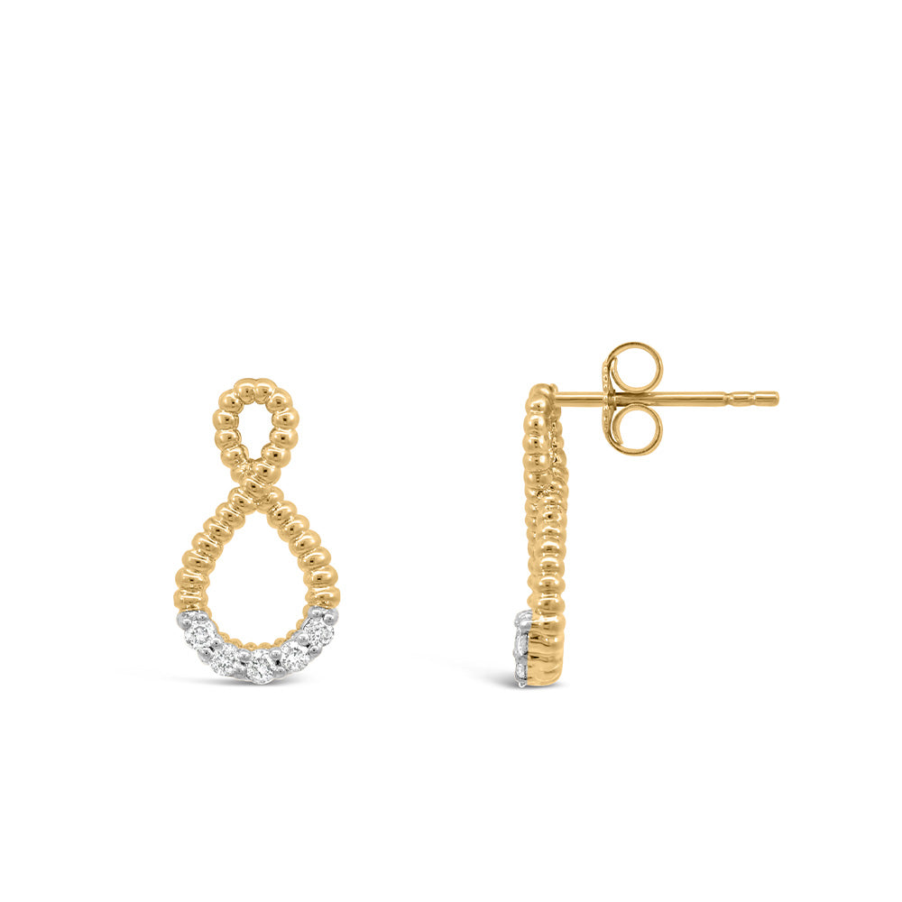 diamond gold earrings