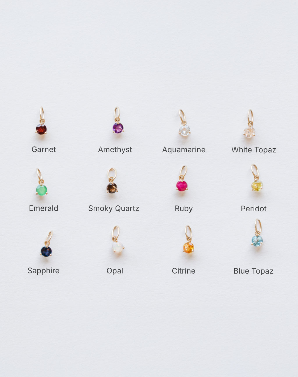4mm Amethyst Charm in 10kt Yellow Gold