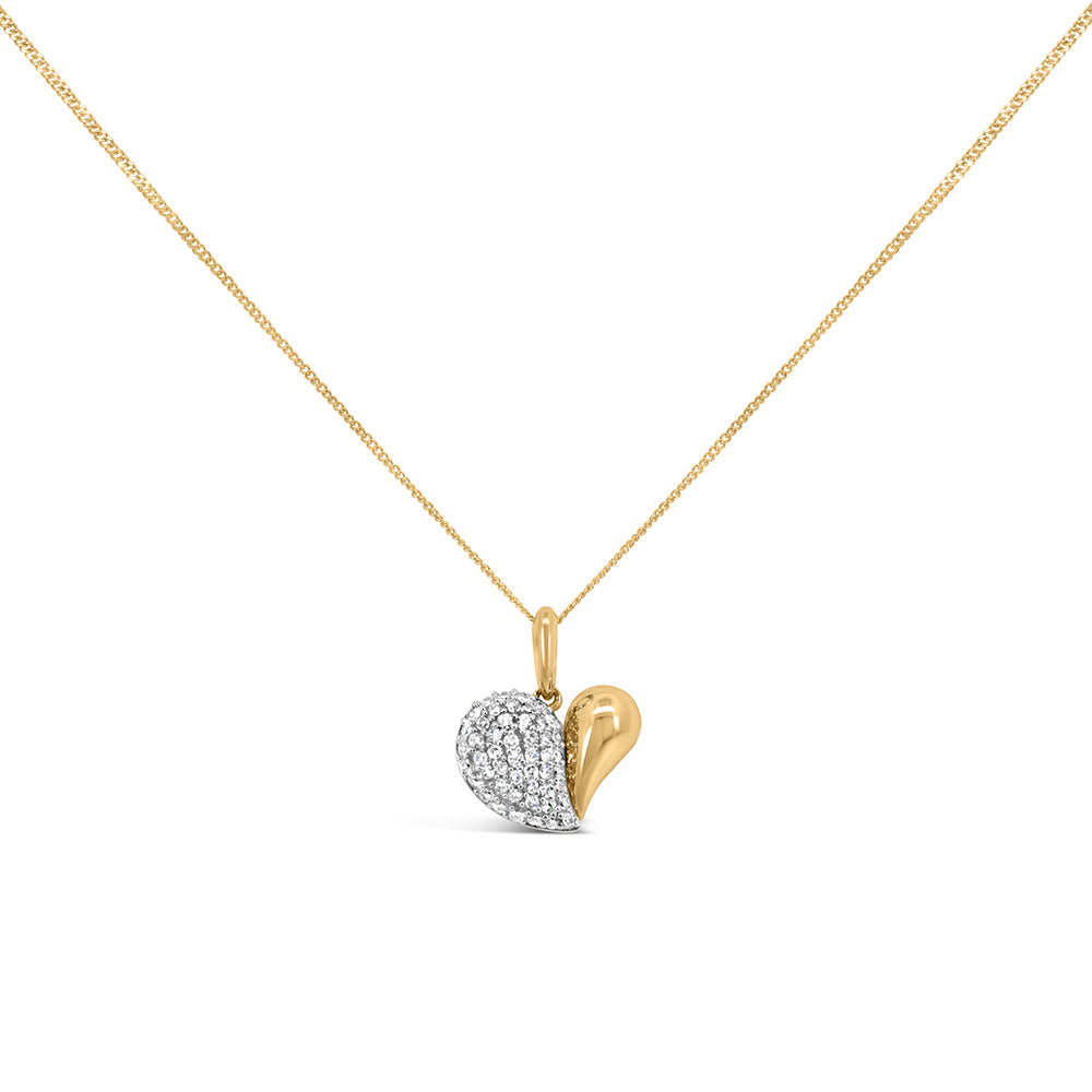 diamond heart pendant
