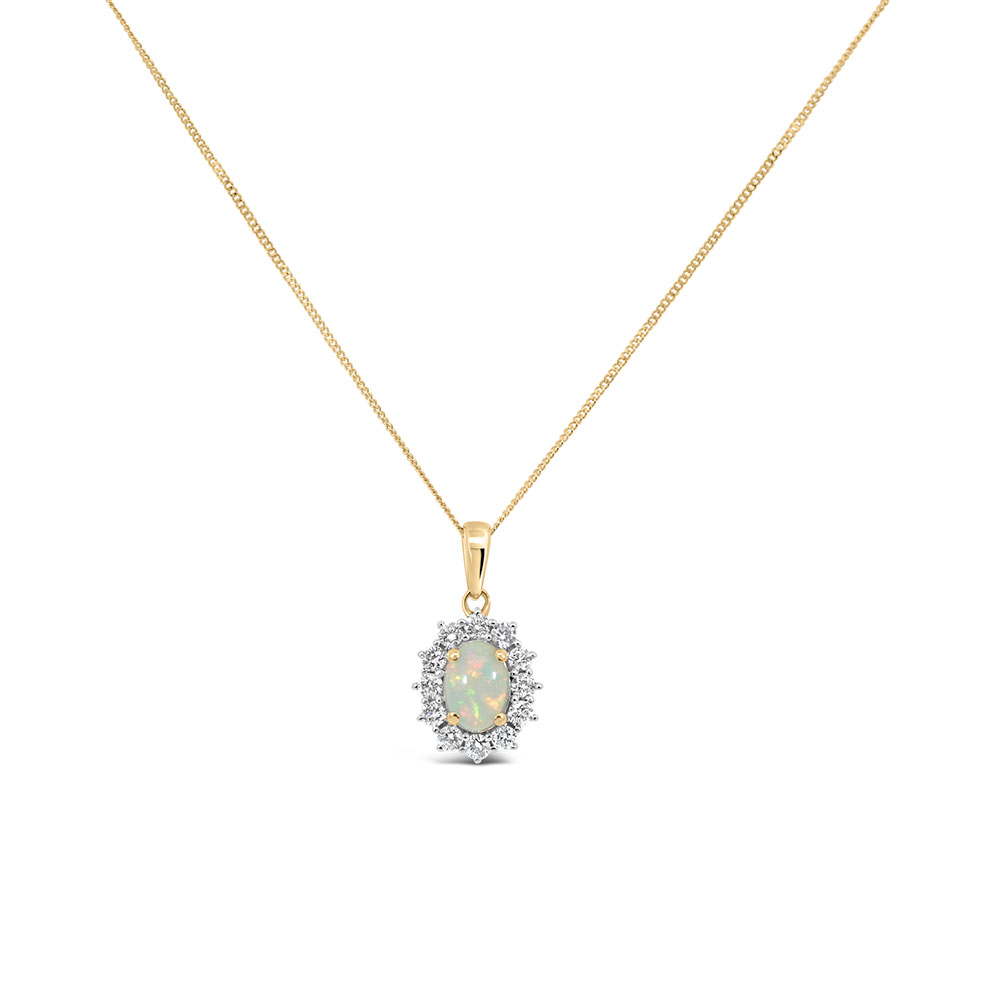 Diamond Opal Pendant
