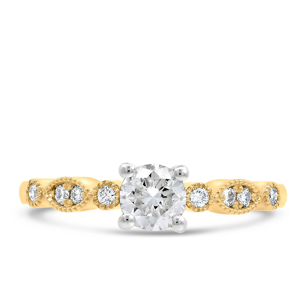 Colourless Collection Engagement Ring with .61 Carat TW of Canadian Diamonds in 18kt Yellow Gold