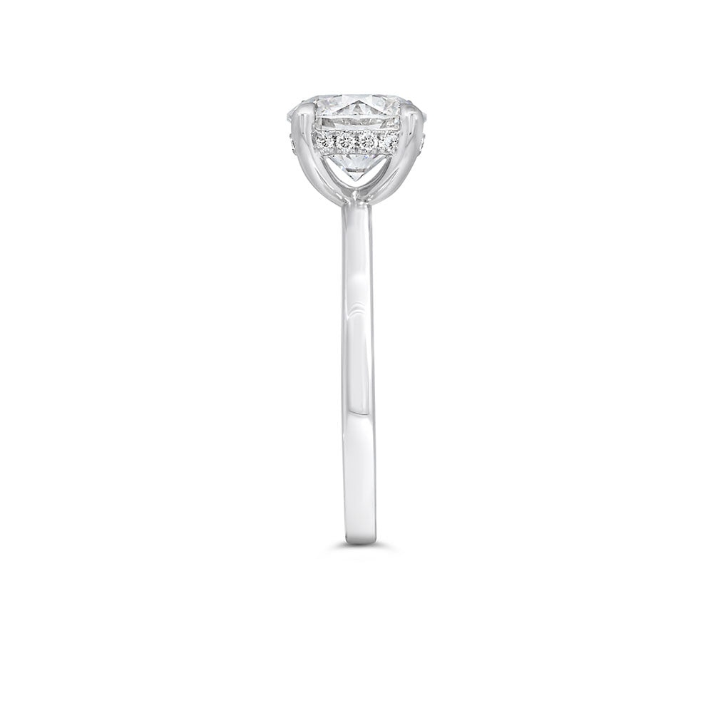 Round Brilliant Engagement Ring with 2.15 Carat TW of Lab Created Diamonds in 14kt White Gold