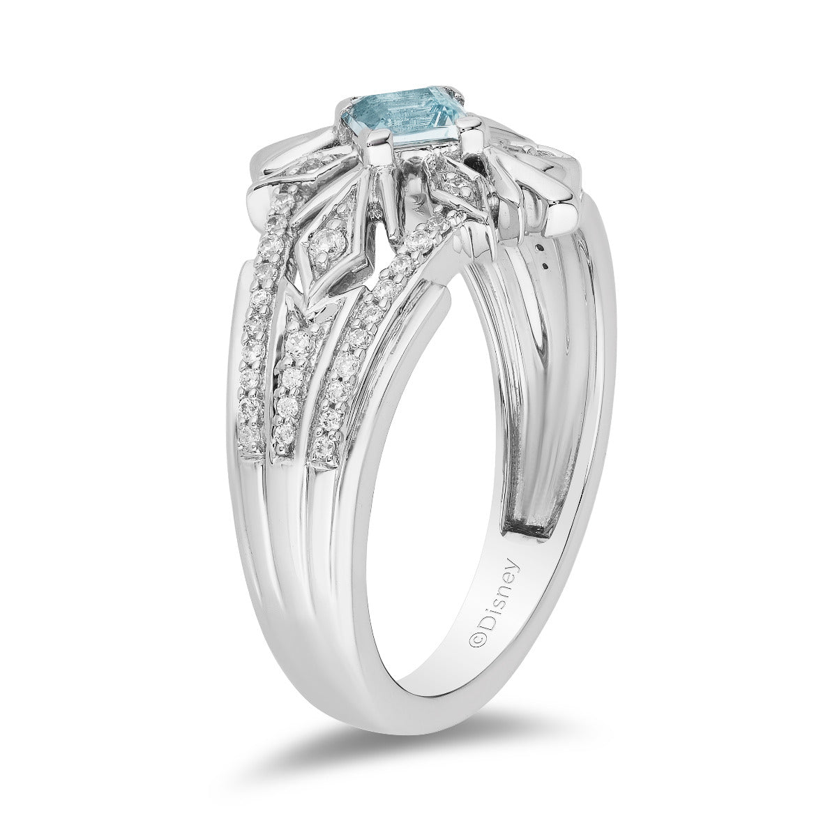 Enchanted Disney Elsa Ring with .25 Carat TW of Diamonds in Sterling Silver