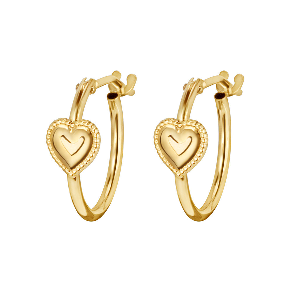 Childrens' Precious Forever Hoop Earrings in 14kt Yellow Gold