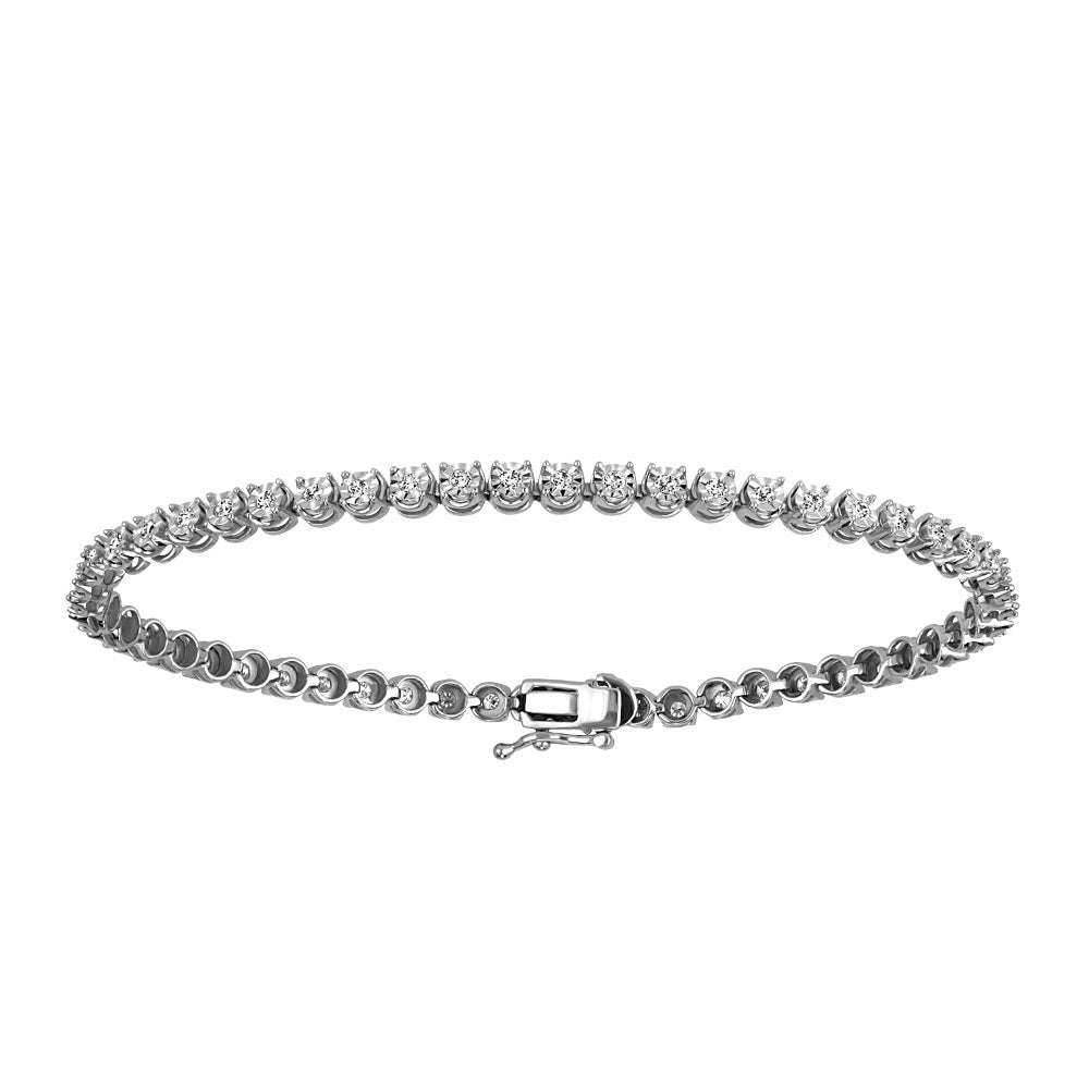 Tennis Bracelet with 1.00 Carat TW of Diamonds in 10kt White Gold