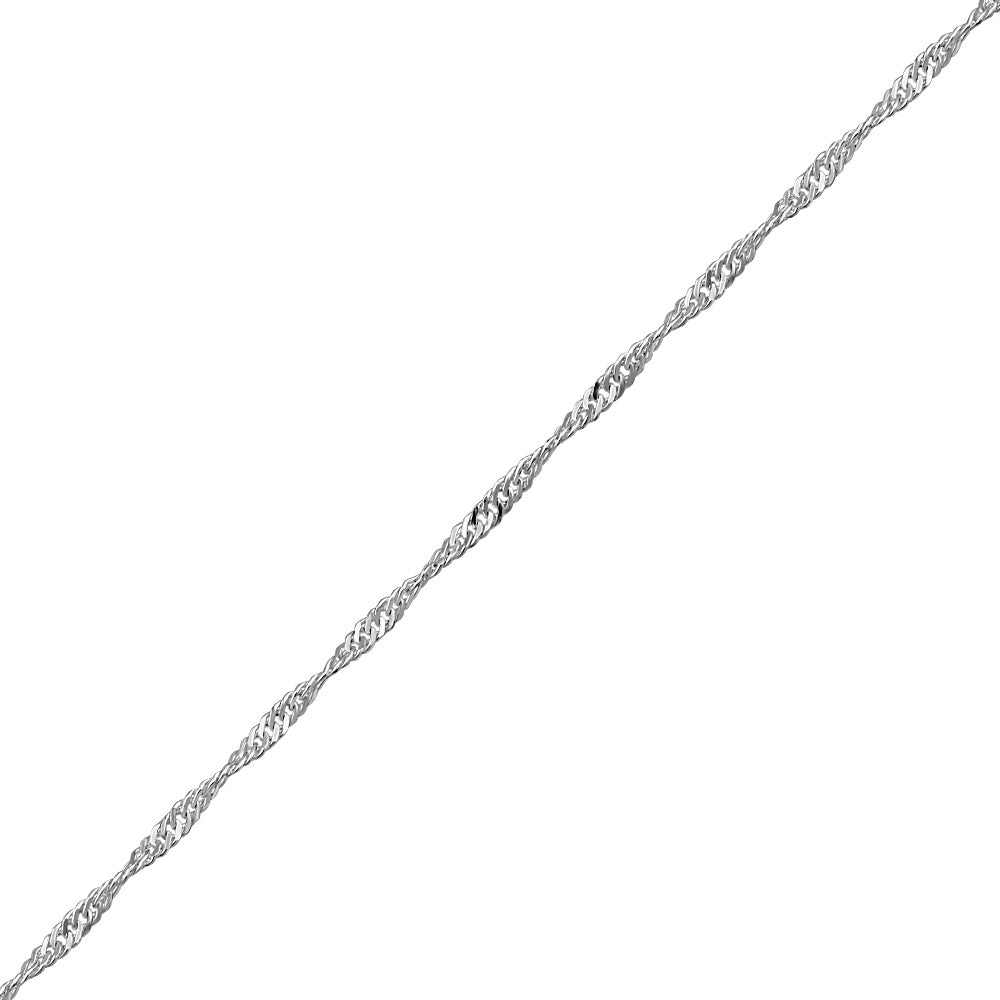 18"-22" Singapore Chain in Sterling Silver