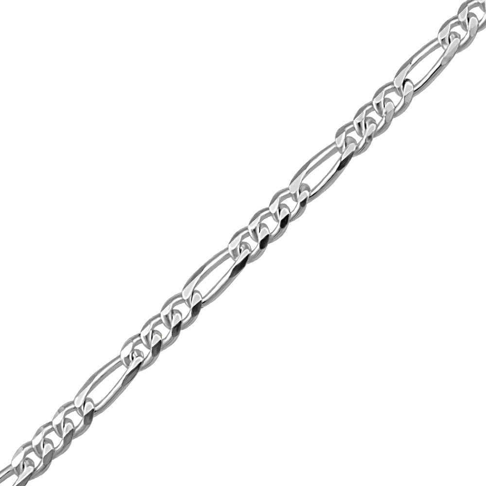 22" Figaro Chain in Sterling Silver