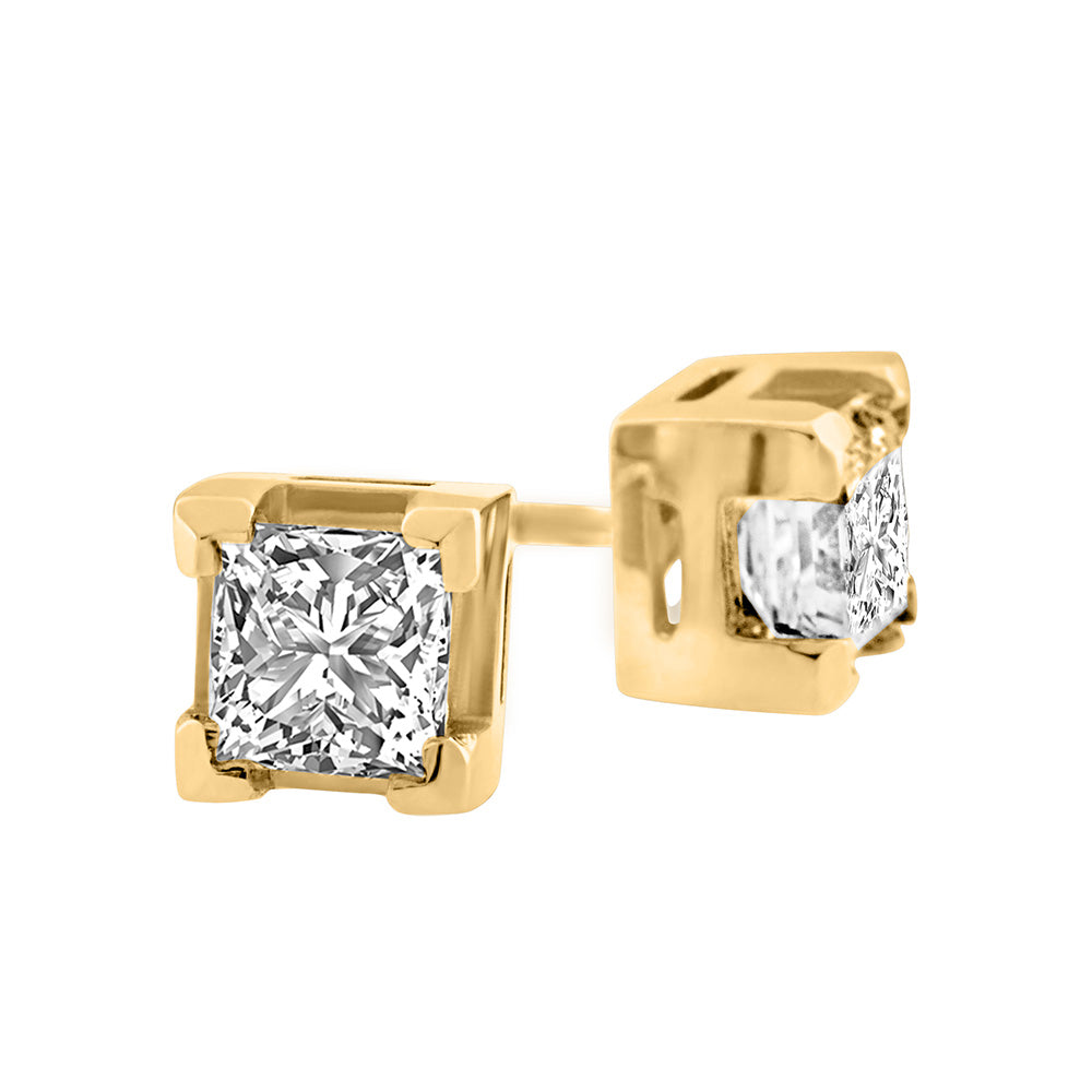 Stud Earrings with .50 Carat TW of Diamonds in 14kt Yellow Gold