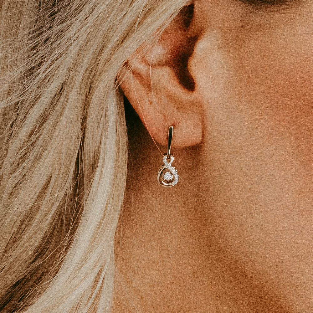 Luminance Earrings with .14 Carat TW of Diamonds in 10kt Yellow Gold