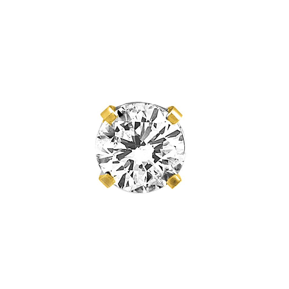 Single Stud Earring with .15 Carat TW of Diamonds in 14kt Yellow Gold