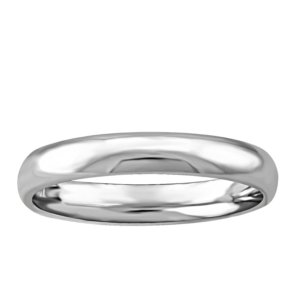 3MM Comfort Fit Wedding Band in 10kt White Gold