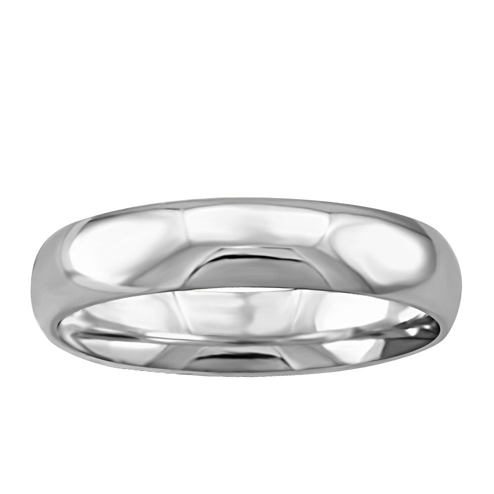 4MM Comfort Fit Wedding Band in 10kt White Gold