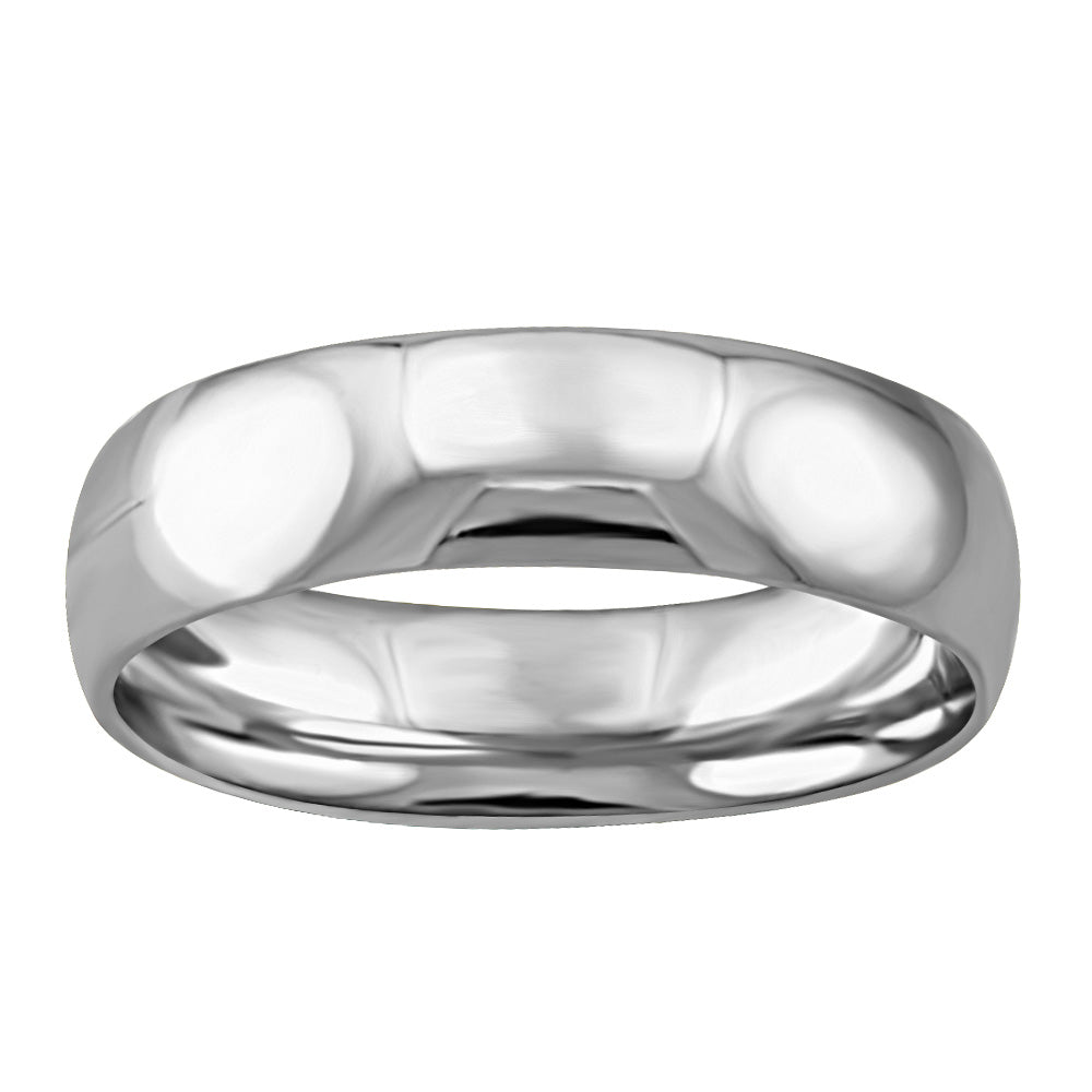 5MM Comfort Fit Wedding Band in 10kt White Gold