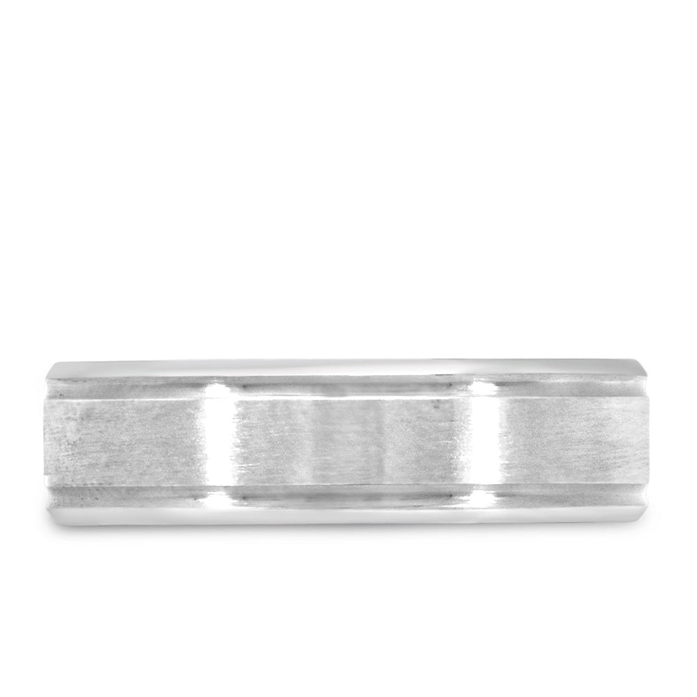 6MM Comfort Fit Wedding Band in White Gold