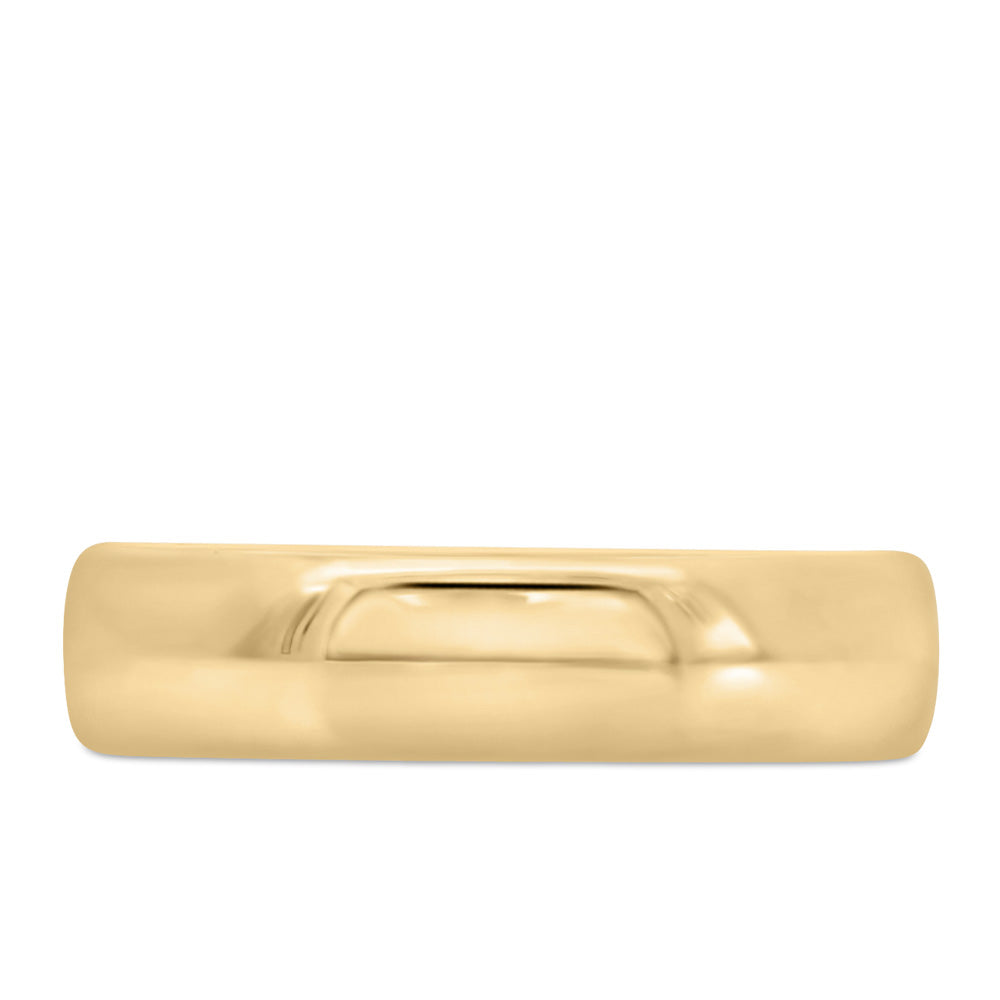 5.5MM Dome Comfort Fit Wedding Band in Yellow Gold