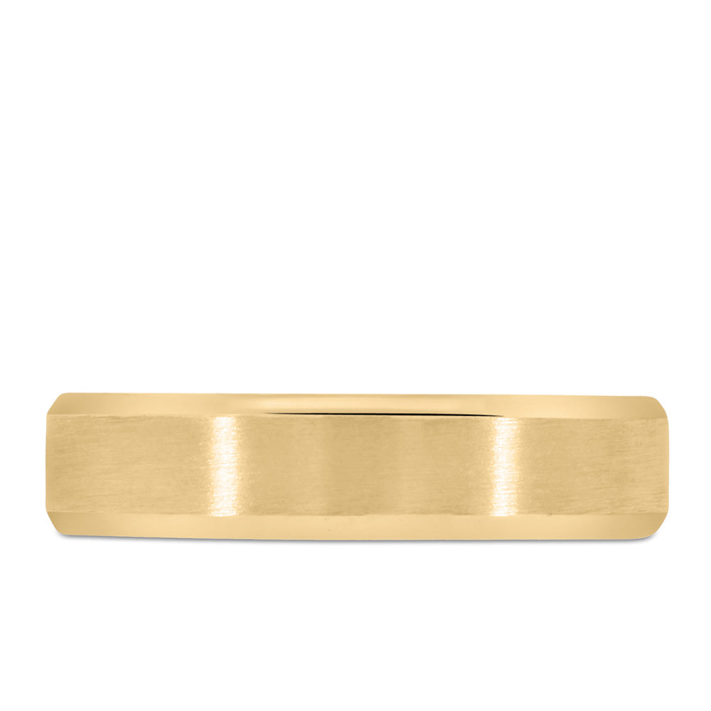 5MM Satin Finish Comfort Fit Wedding Band in Yellow Gold