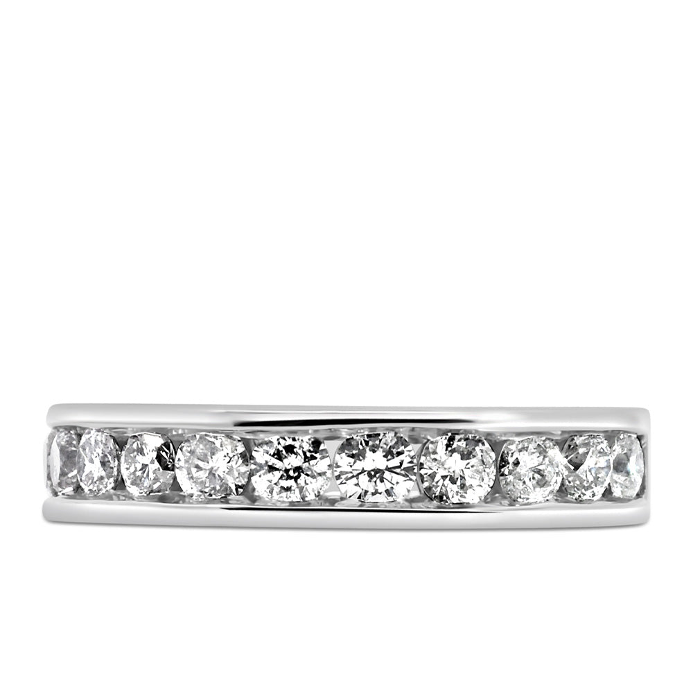 Wedding Band with 1.00 Carat TW of Diamonds in 14kt White Gold
