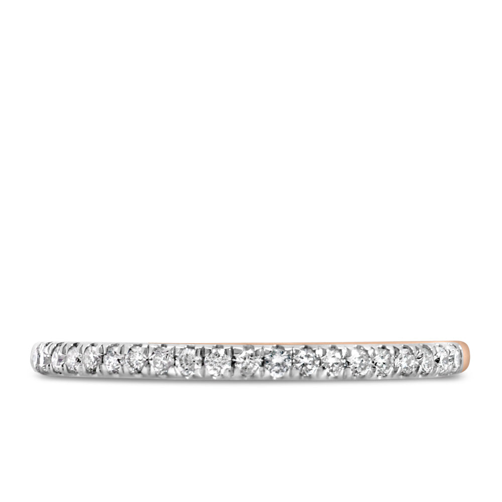 Wedding Band with .15 Carat TW of Diamonds in 14kt Rose Gold