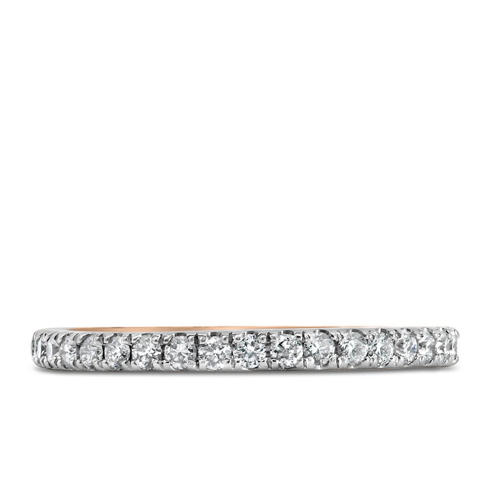 Wedding Band with .33 Carat TW of Diamonds in 14kt Rose Gold
