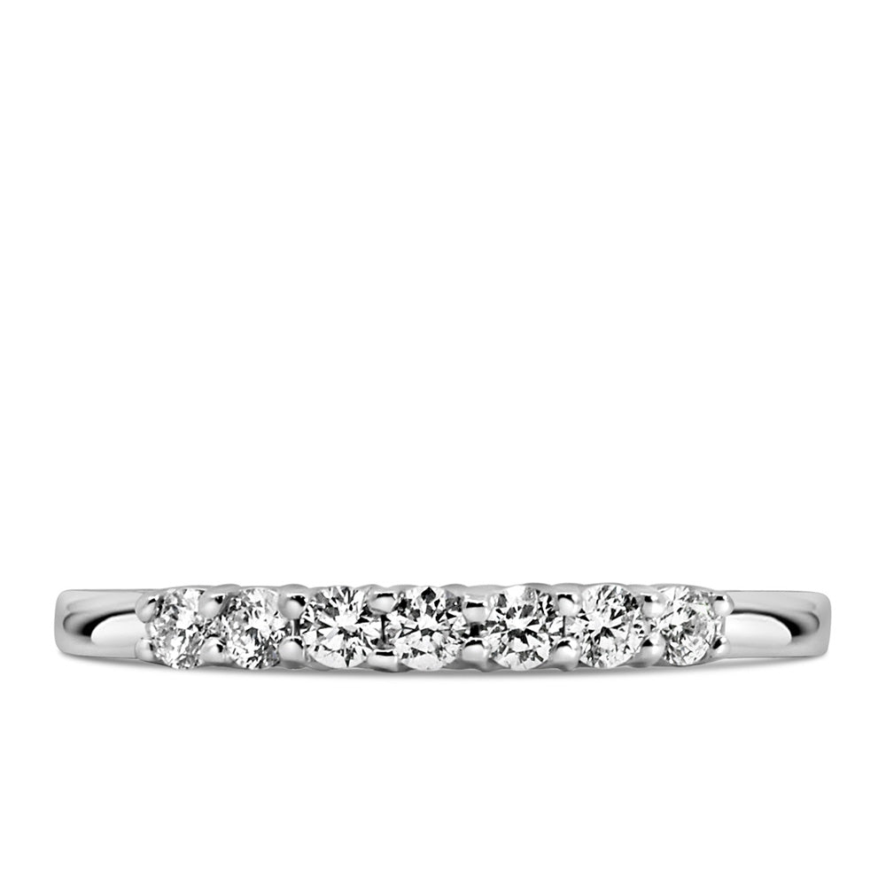 Fire of the North Wedding Ring with .20 Carat TW of Diamonds in 14kt White Gold