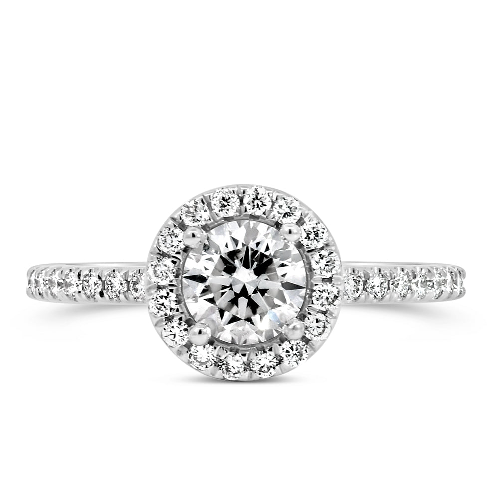 Ring with 1.12 Carat TW of Diamonds in 18kt White Gold