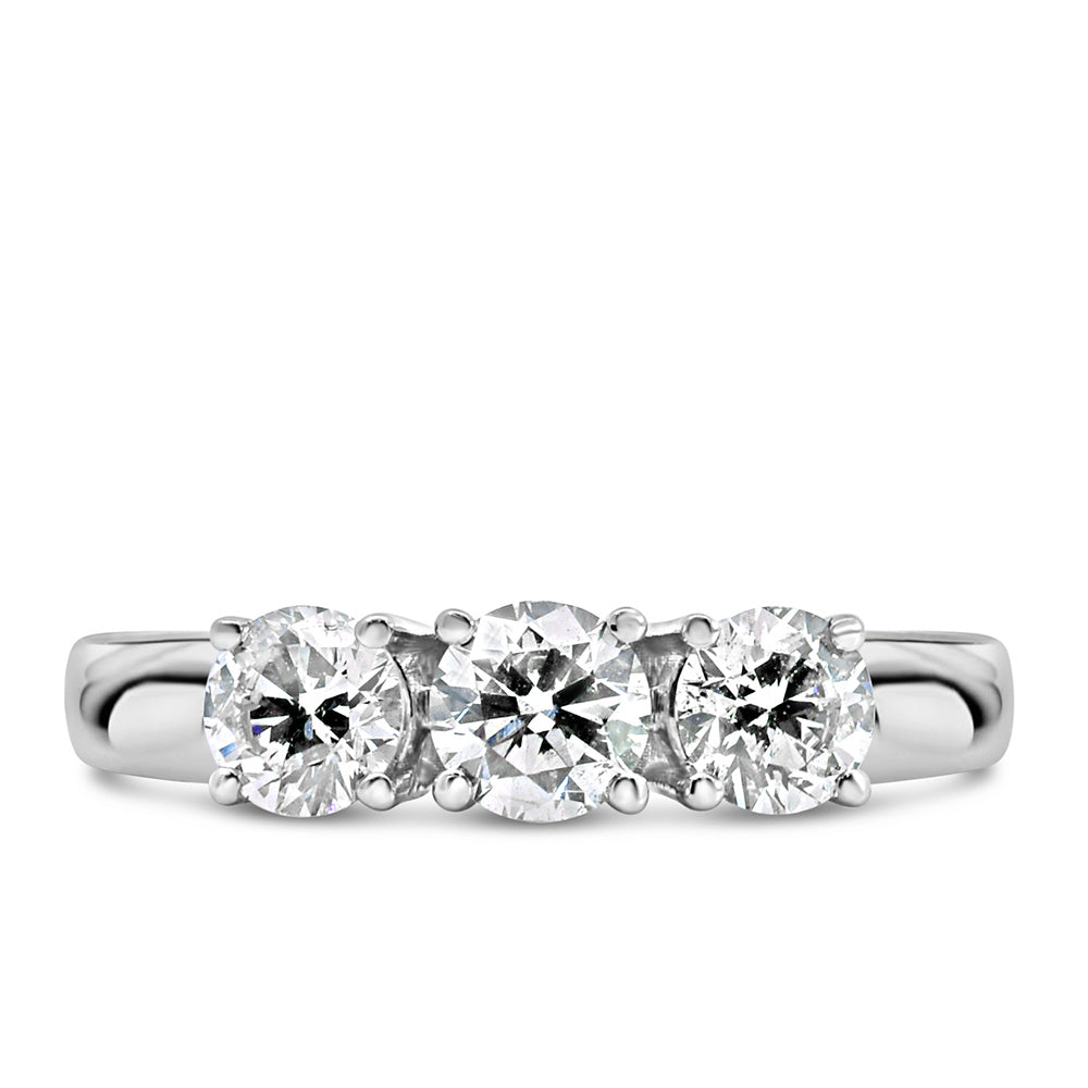 Ring with 1.00 Carat TW of Diamonds in 14kt White Gold
