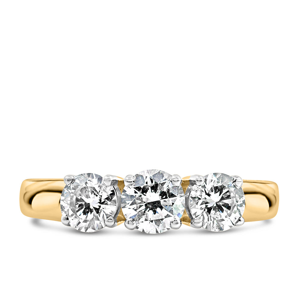 Ring with 1.00 Carat TW of Diamonds in 14kt Yellow Gold