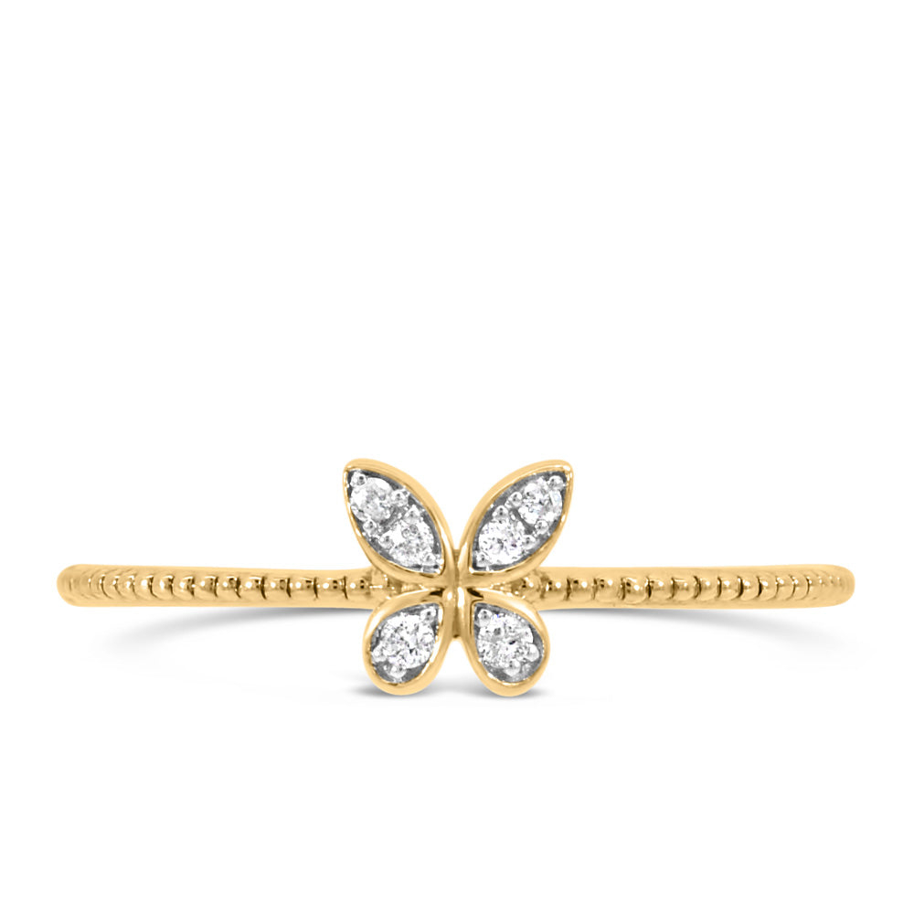 Diamond Butterfly Ring