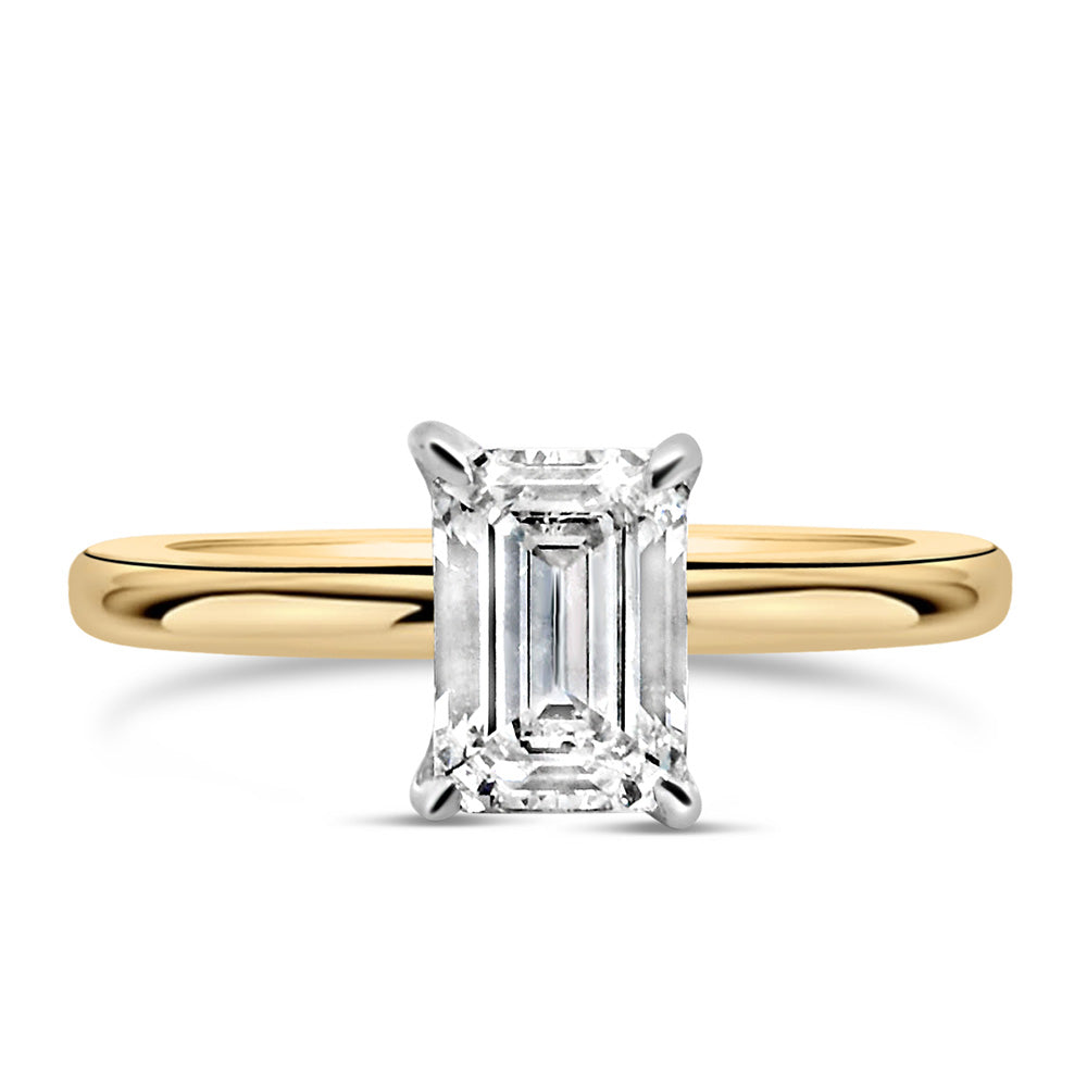Emerald Cut Engagement Ring RIN-LER-0046