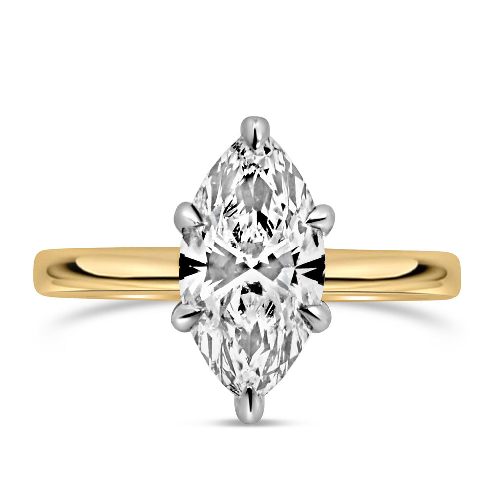 Marquise Solitaire Engagement Ring RIN-LER-0110