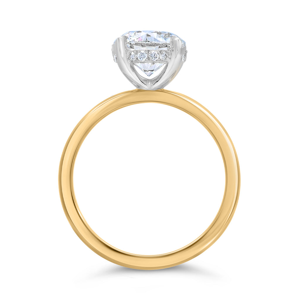 Round Brilliant Engagement Ring with 2.15 Carat TW of Lab Created Diamonds in 14kt Yellow Gold