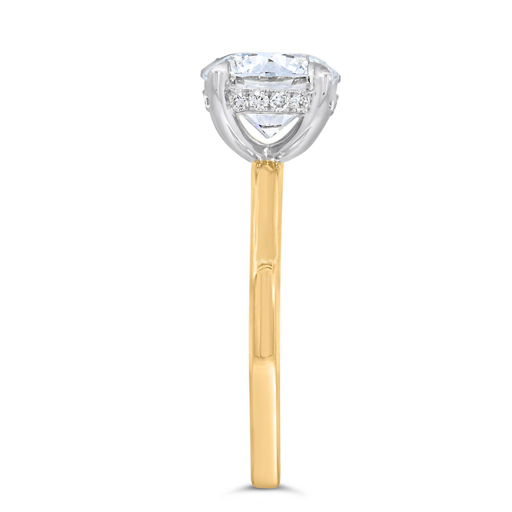 Round Brilliant Engagement Ring with 2.15 Carat TW of Lab Created Diamonds in 14kt Yellow Gold