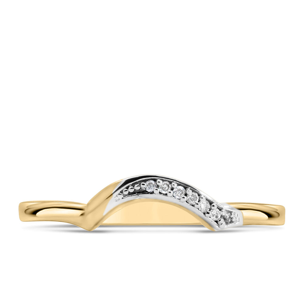 Matching Wedding Band with .02 Carat TW of Diamonds in 14kt Yellow Gold