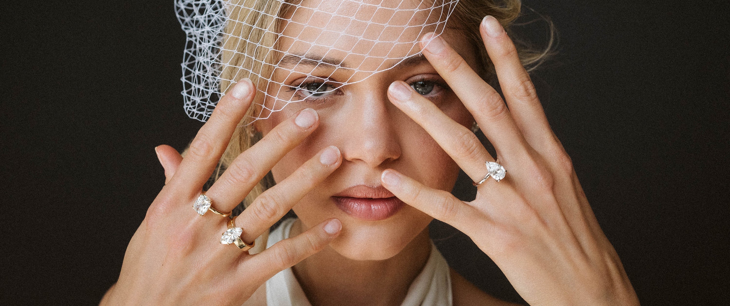 Woman photography with engagement rings