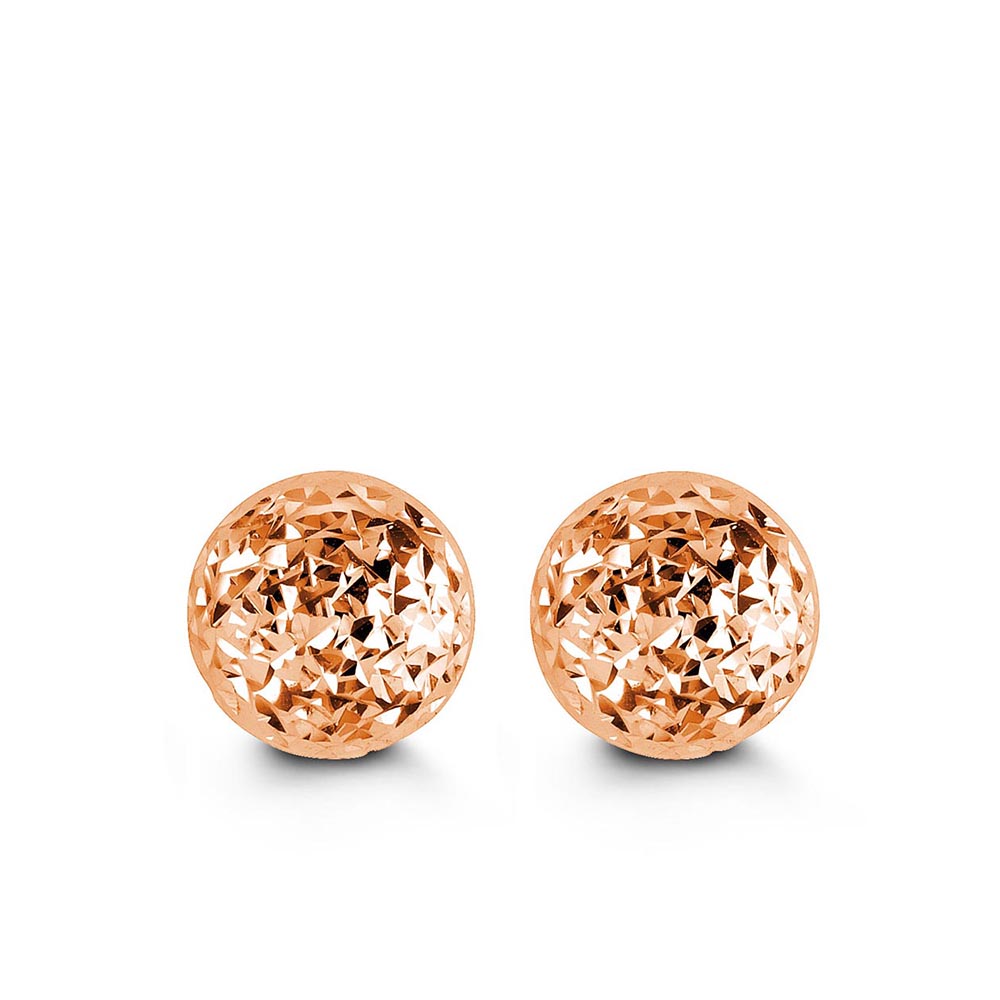 10MM Ball Earrings in 10kt Rose Gold