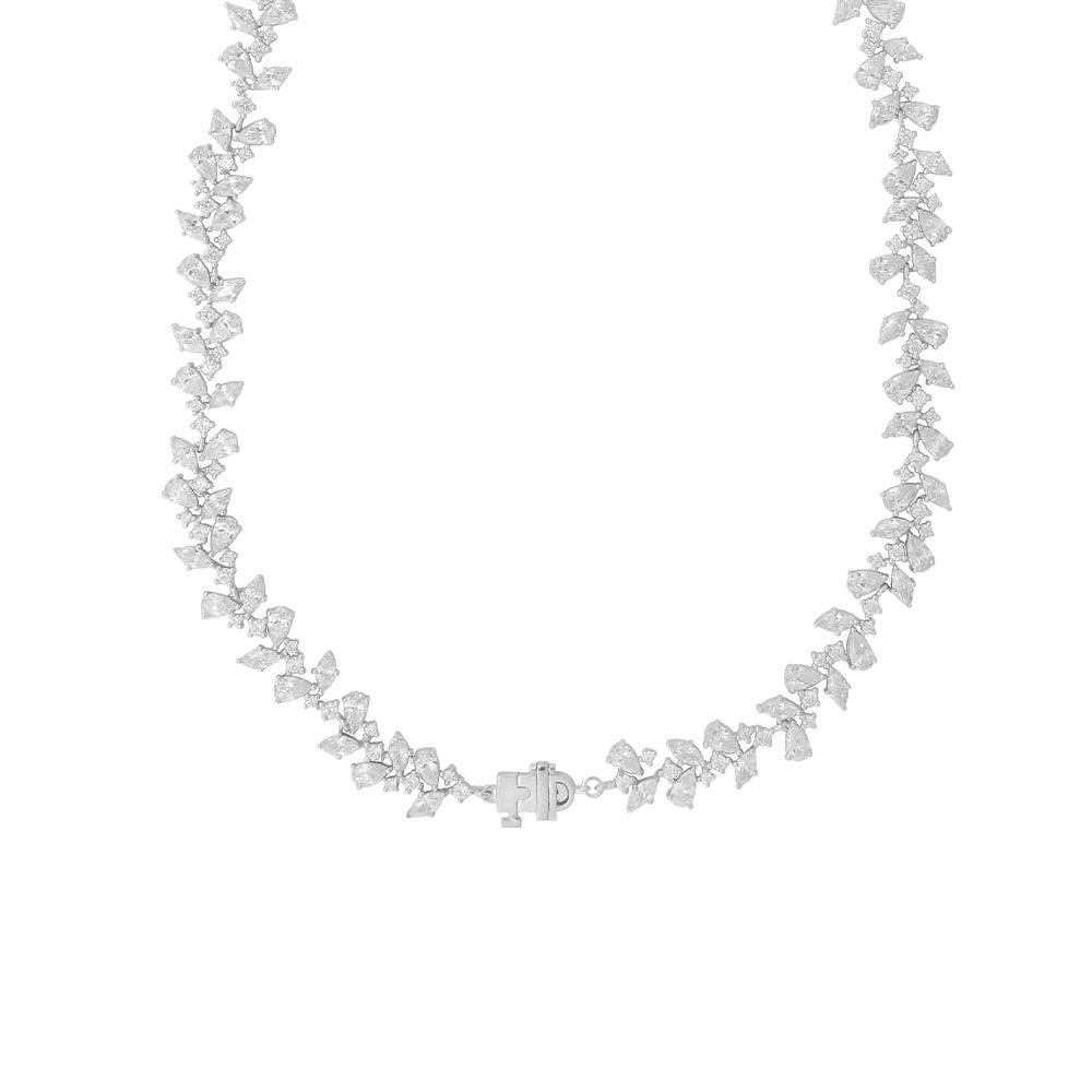 16.5" Grace Necklace with Cubic Zirconia in Sterling Silver
